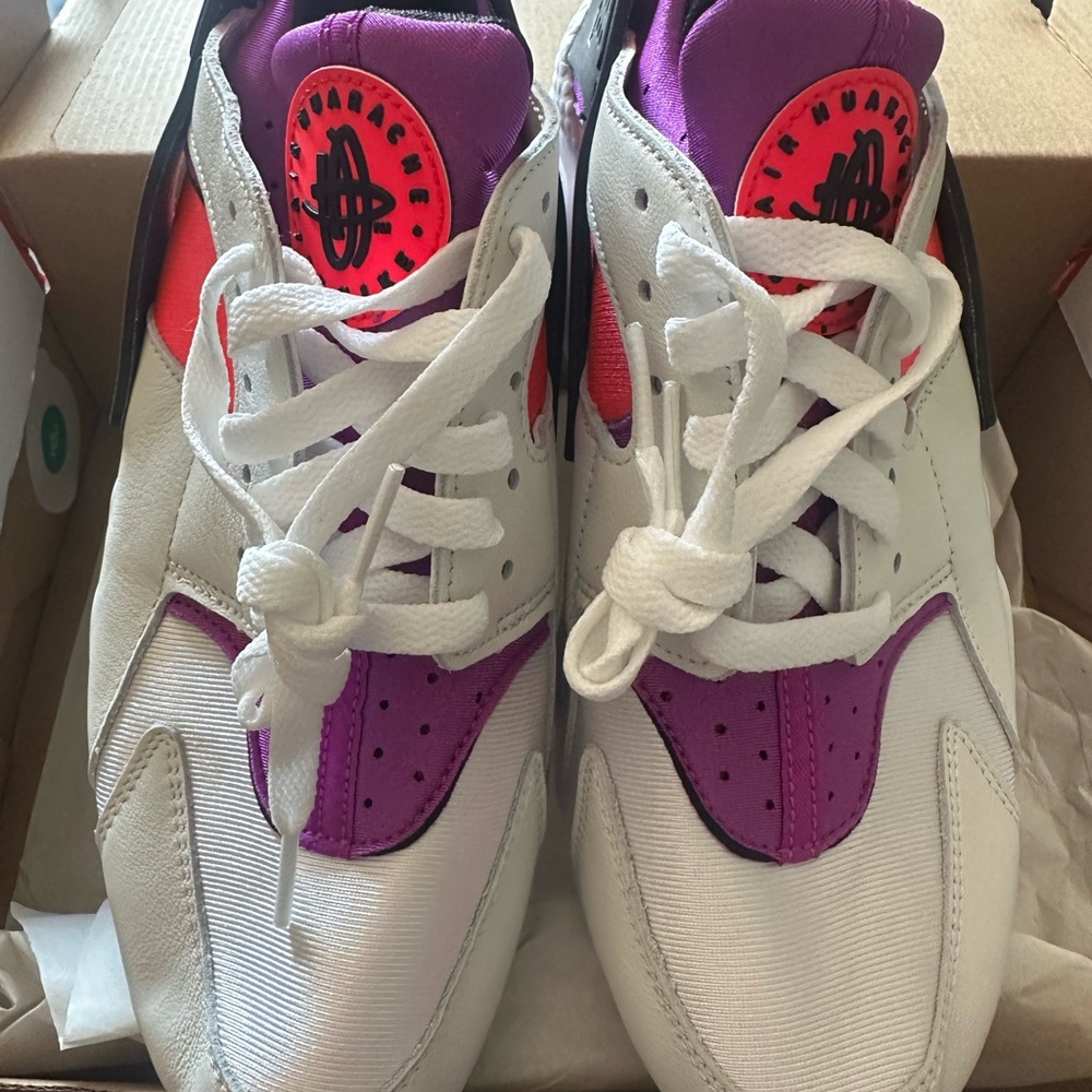 Nike Women's White, Purple, and Orange Sneakers